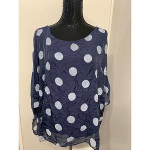 Nina Murati Blouse Top Blue S/M Women's A53
